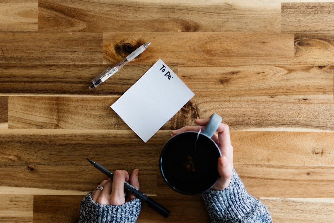writer at desk with notes